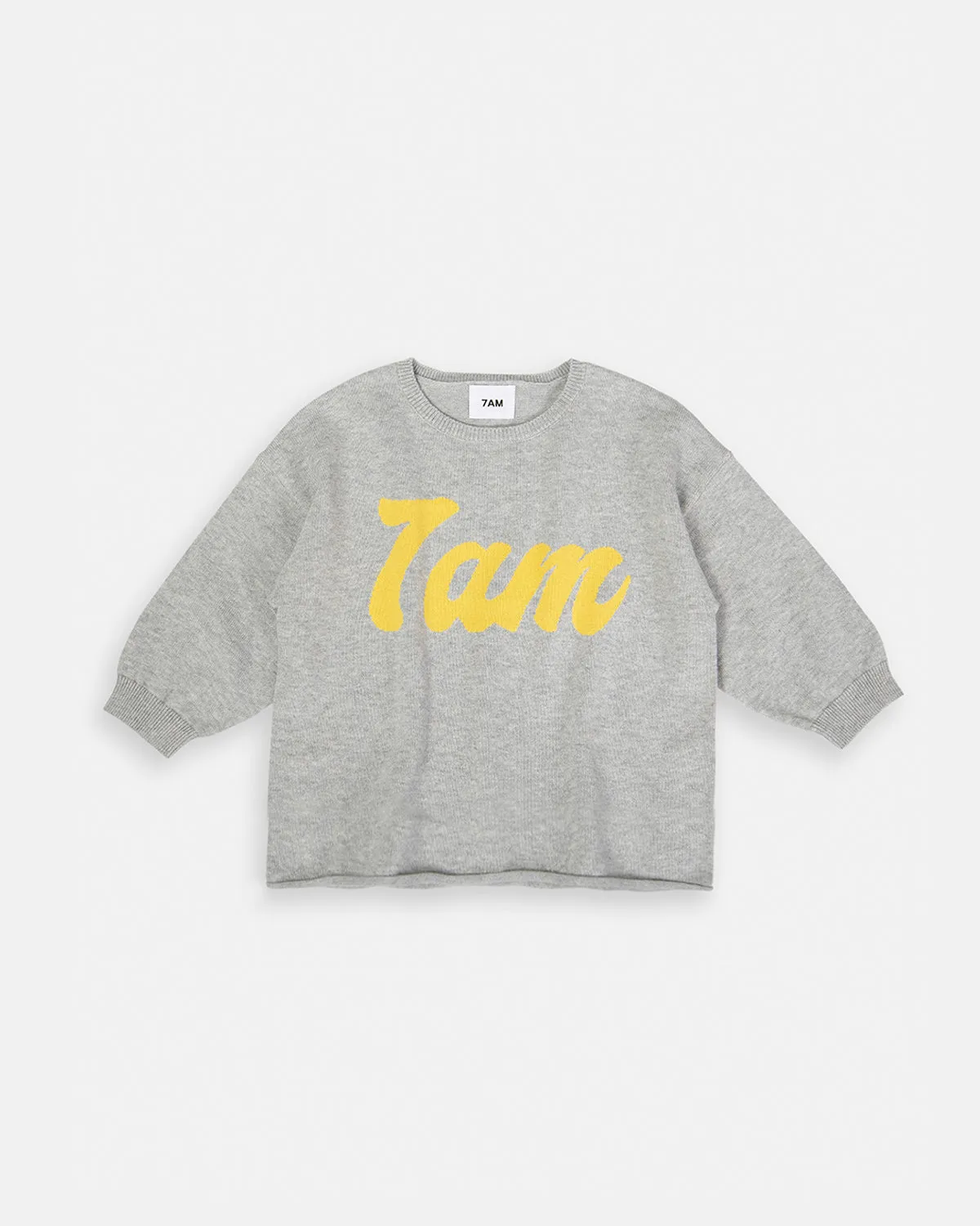 7AM Logo Boxy Long Sleeve Top