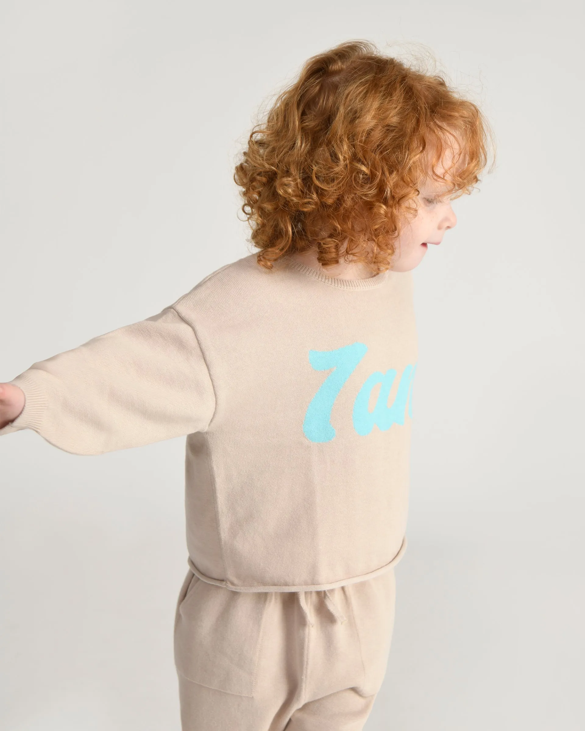 7AM Logo Boxy Long Sleeve Top