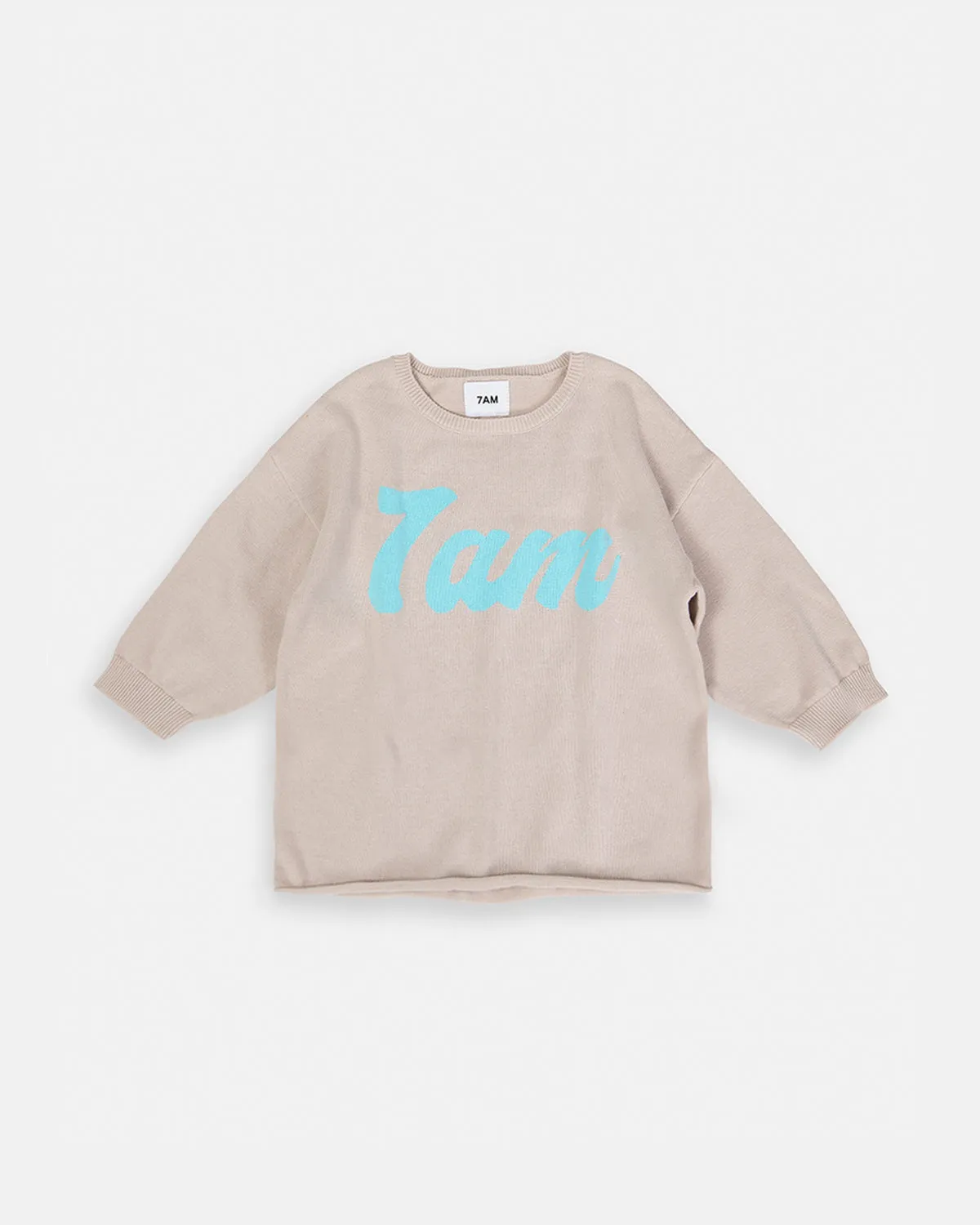 7AM Logo Boxy Long Sleeve Top