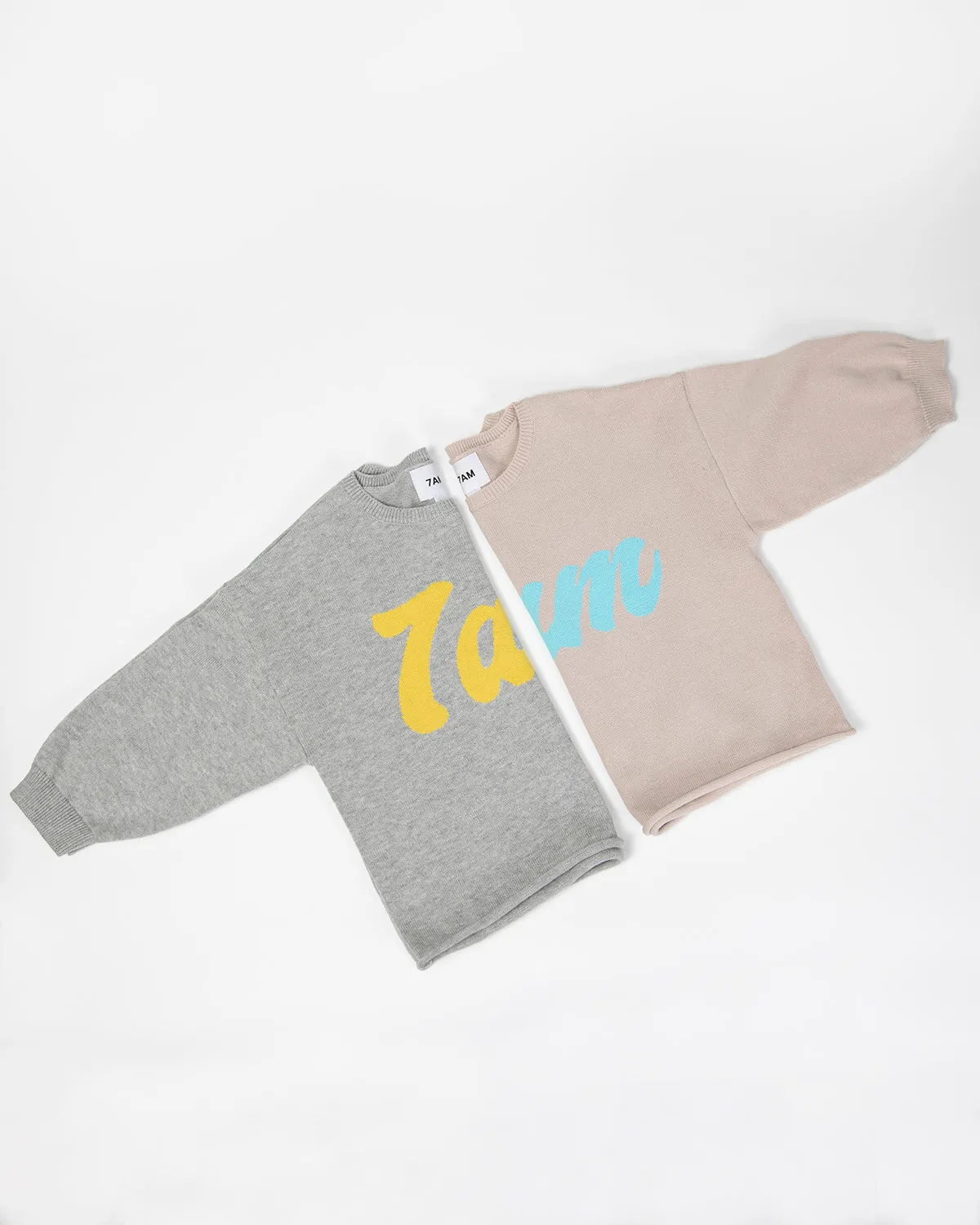 7AM Logo Boxy Long Sleeve Top