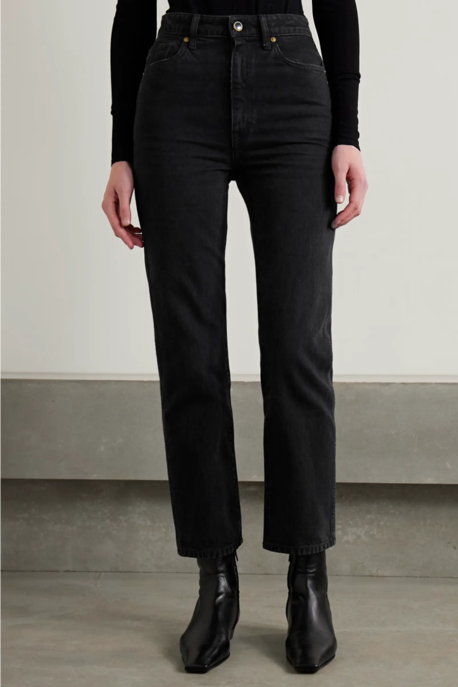 Abigail Cropped High-rise Straight-leg Jeans