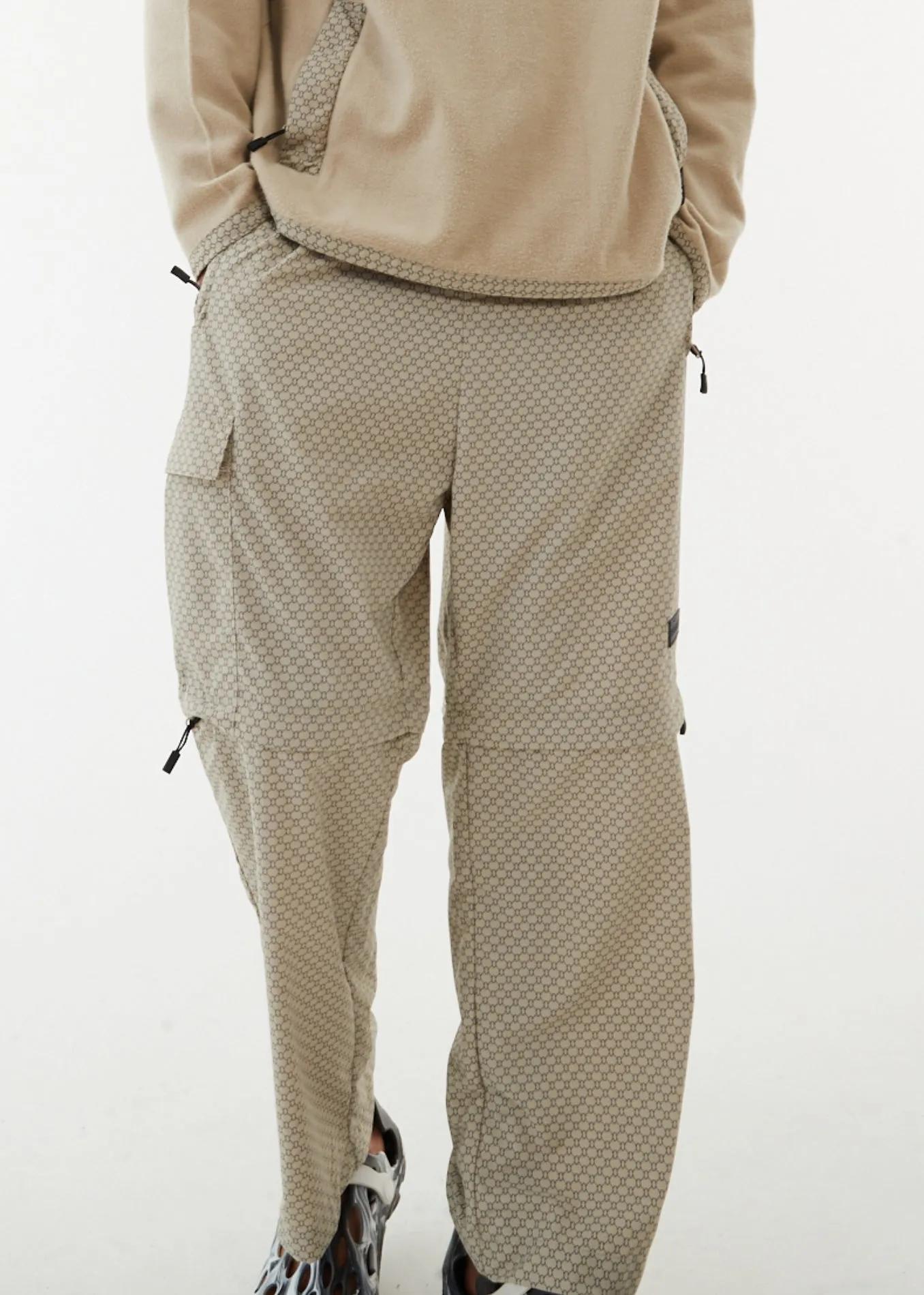 AFENDS Unisex Anthology - Unisex Nylon Zip Off Pants - Cement