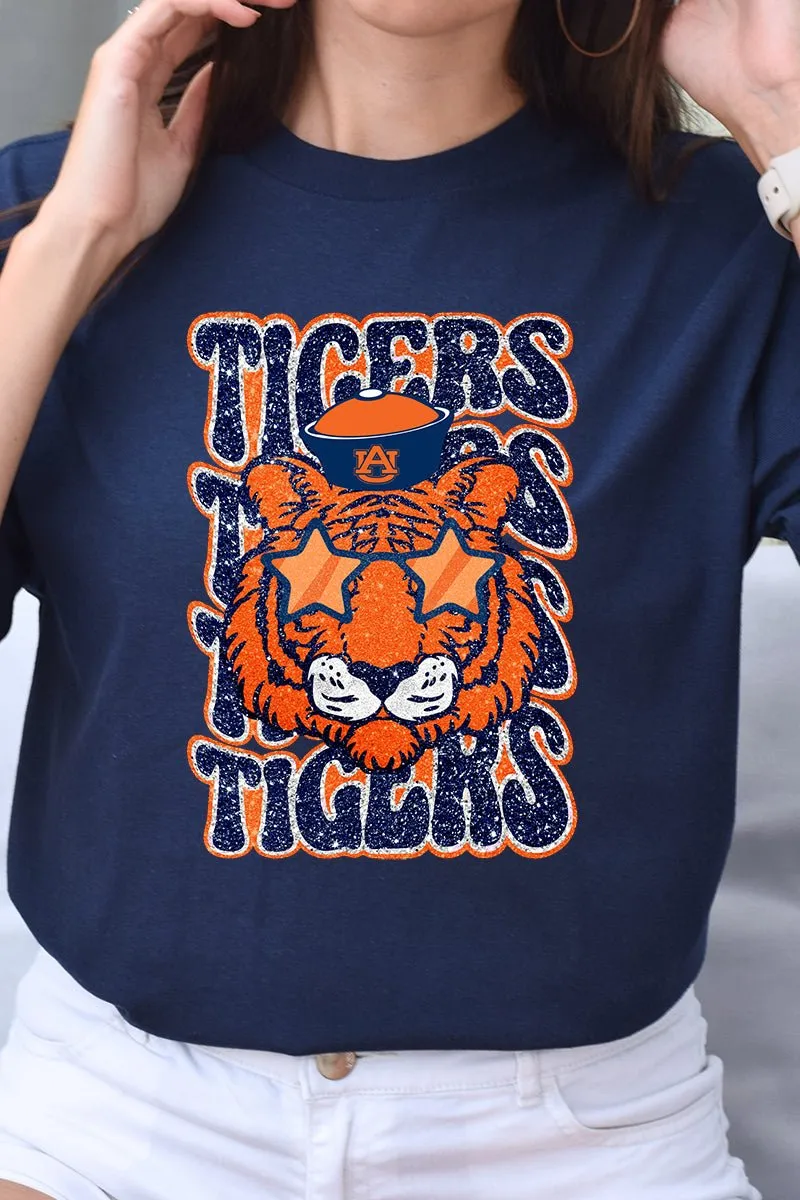 Auburn Stacked Tigers Short Sleeve Relaxed Fit T-Shirt