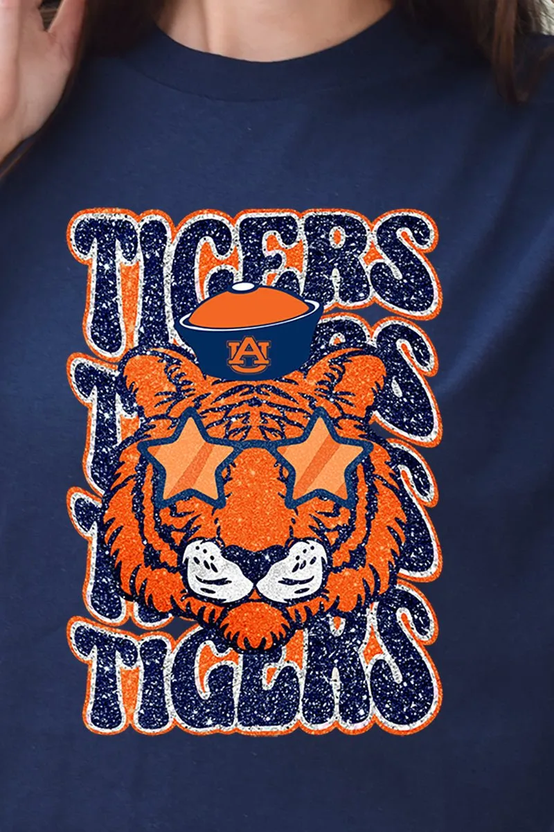 Auburn Stacked Tigers Short Sleeve Relaxed Fit T-Shirt