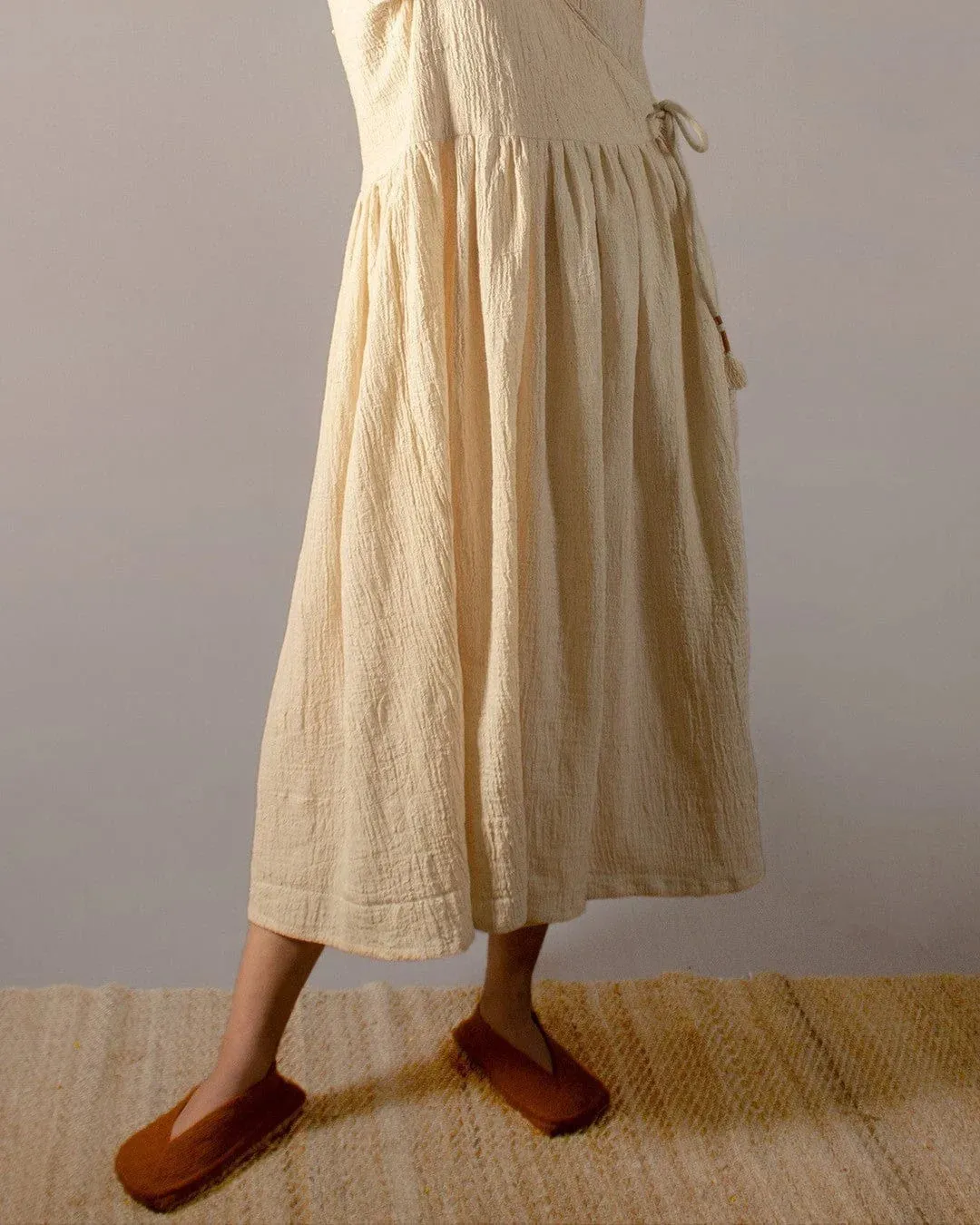 Blossom Angrakha Handwoven Kala Cotton Dress