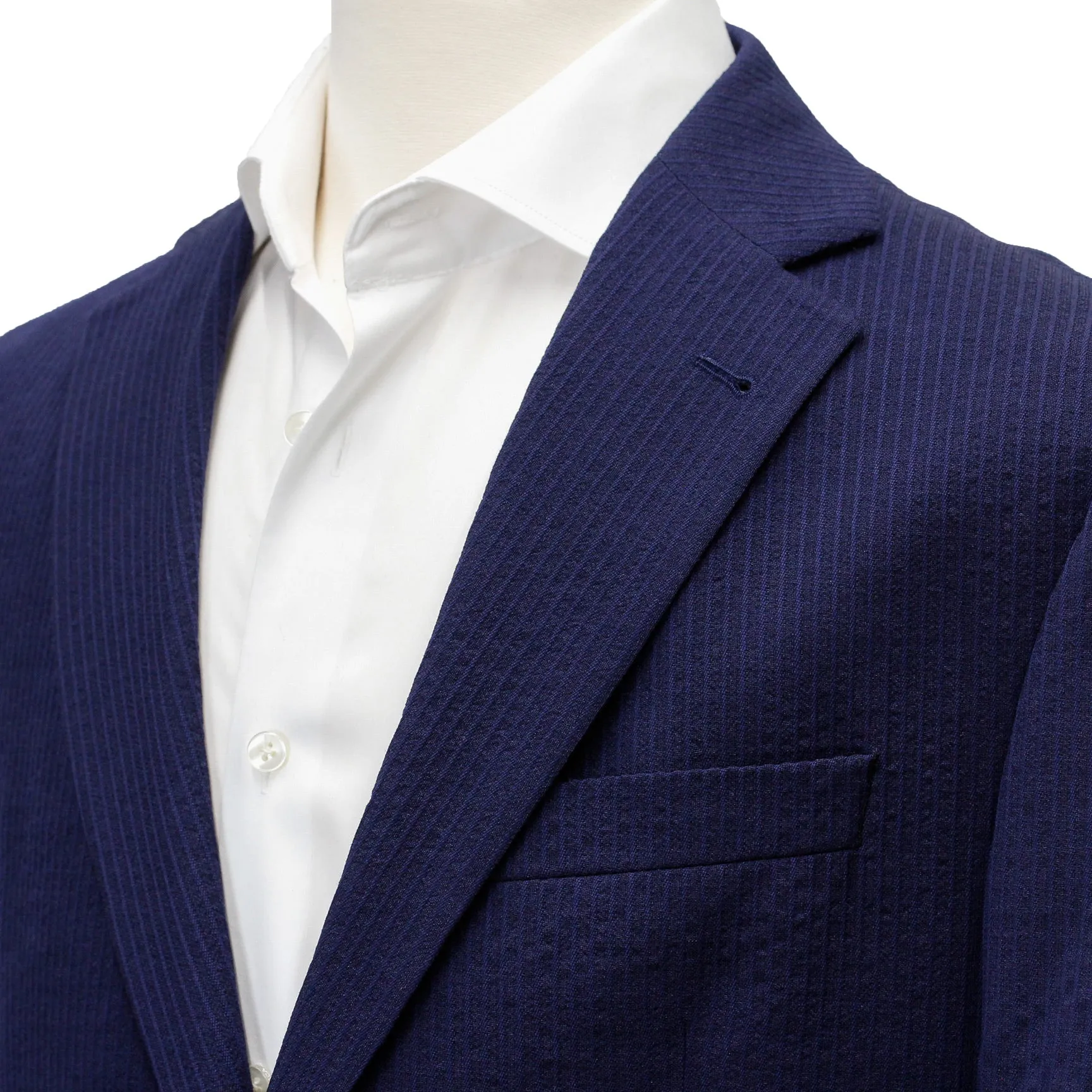 Blue Seersucker Morton Contemporary Fit Sport Jacket- Jack Victor