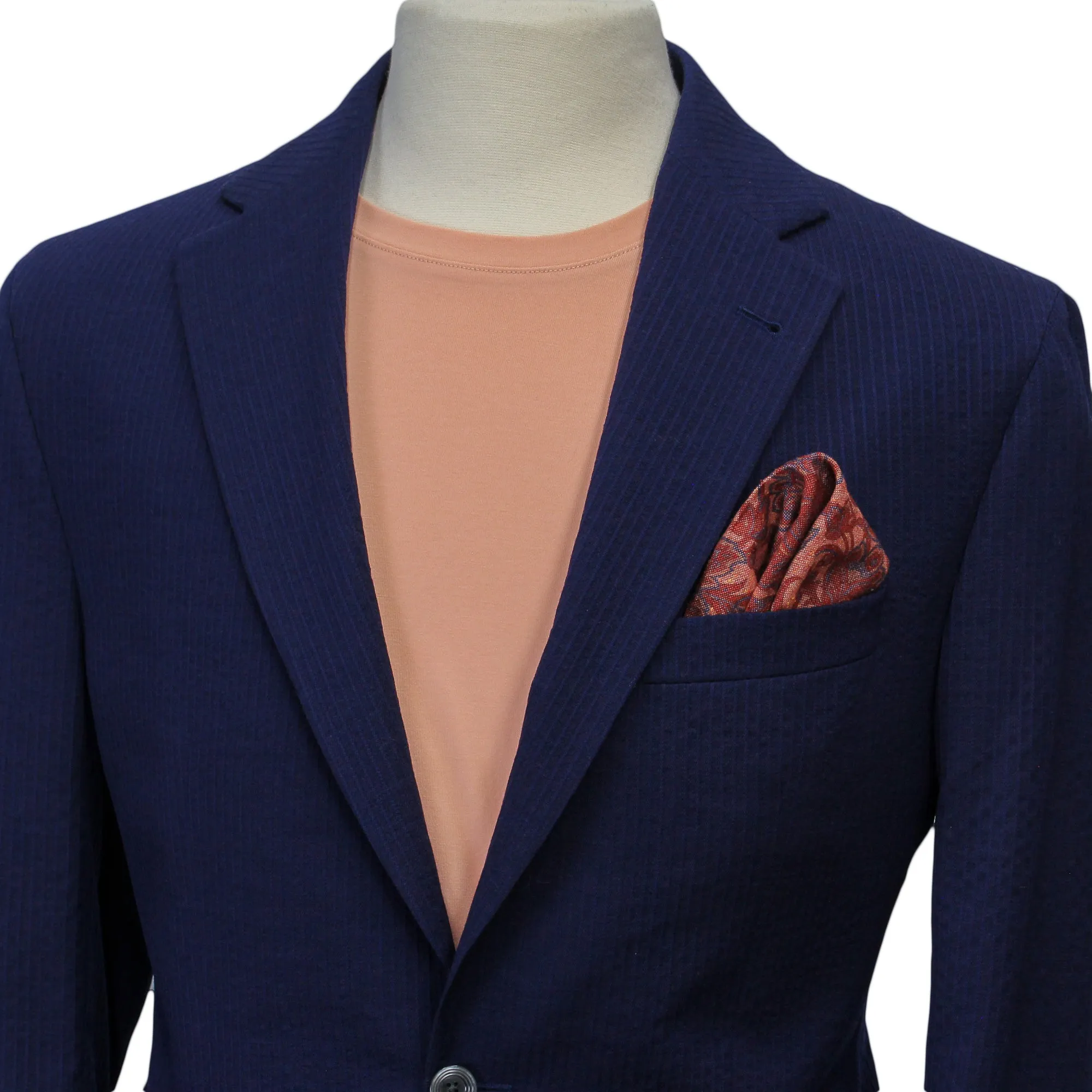 Blue Seersucker Morton Contemporary Fit Sport Jacket- Jack Victor