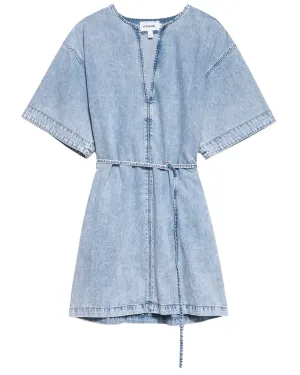 Breezy Chambray Belted Mini Dress