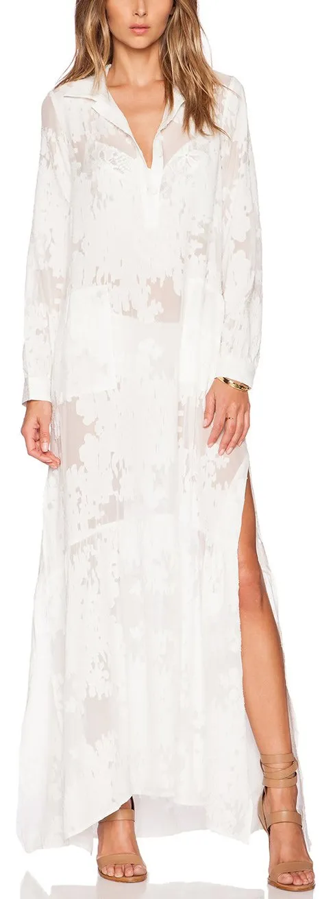 'Breezy' Maxi Dress, White