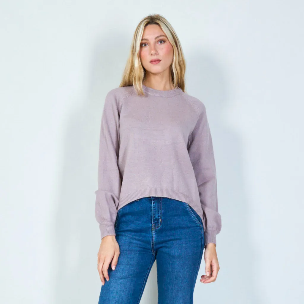 Casual high-low sweater wholesale