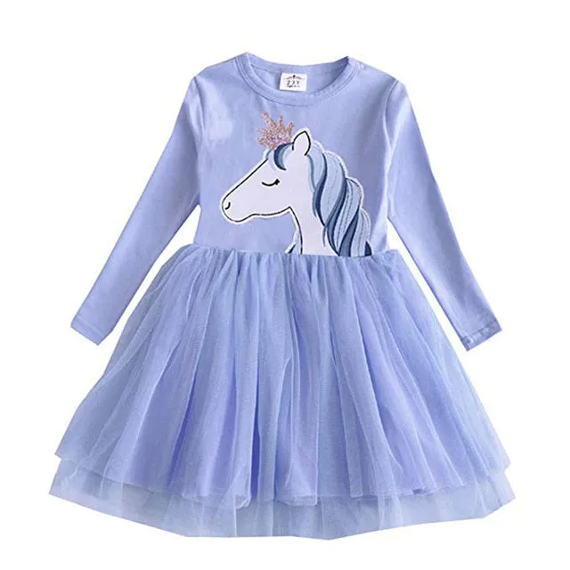 Casual Tutu Sequined Vestidos Kids Party Dresses