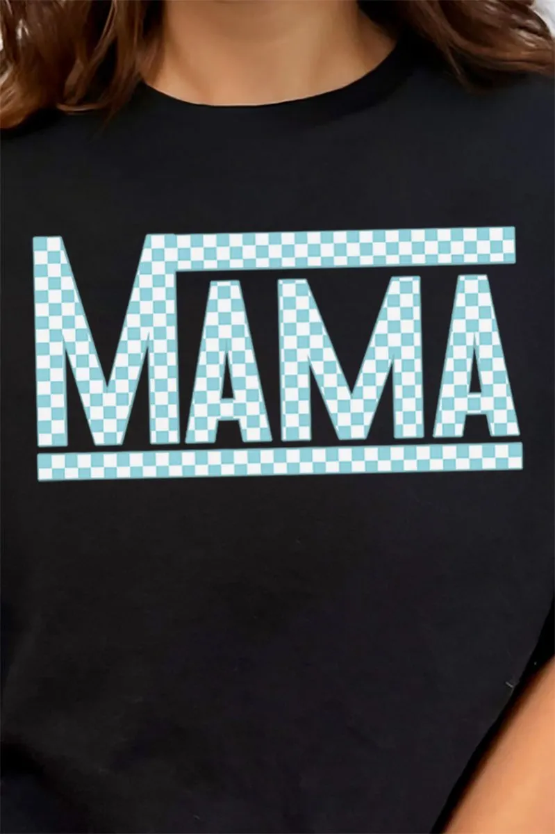 Check It Out Mama Blue Short Sleeve Relaxed Fit T-Shirt