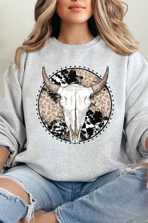 Circle Leopard Steer Heavy-weight Crew Sweatshirt