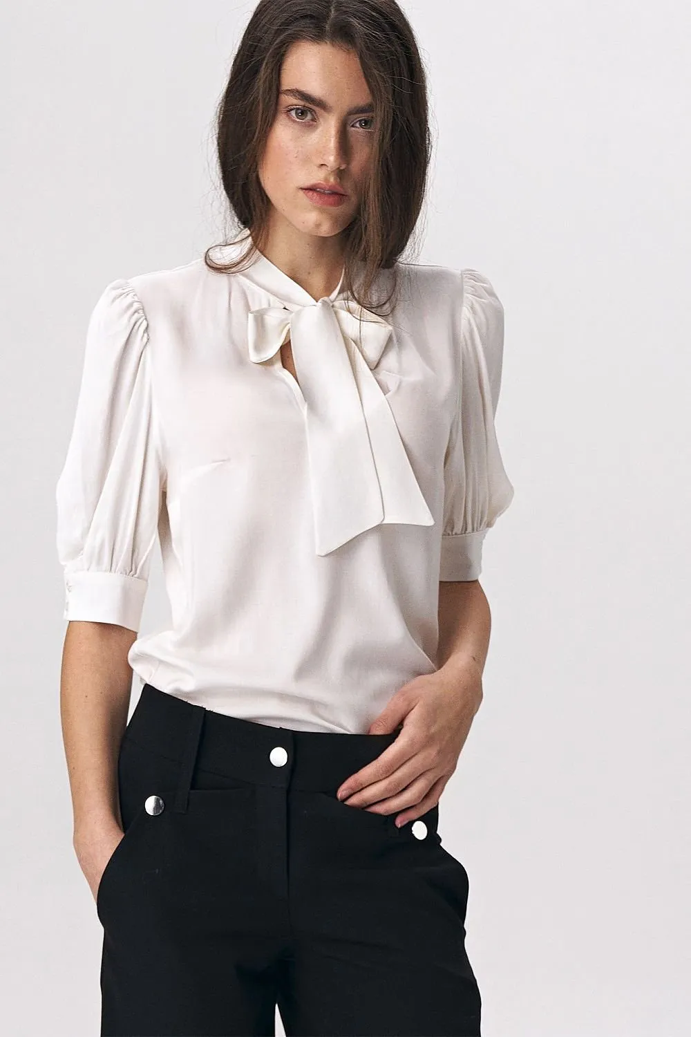 Elegant Bowtie Blouse