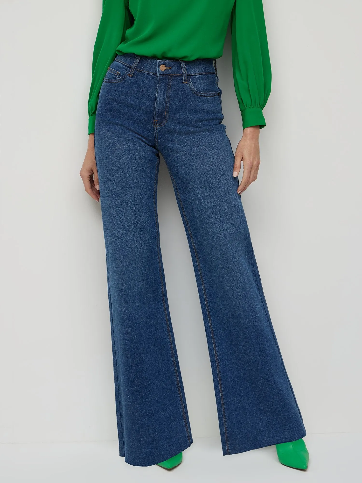 Essential High-Waisted Wide-Leg Jeans - Dark Wash