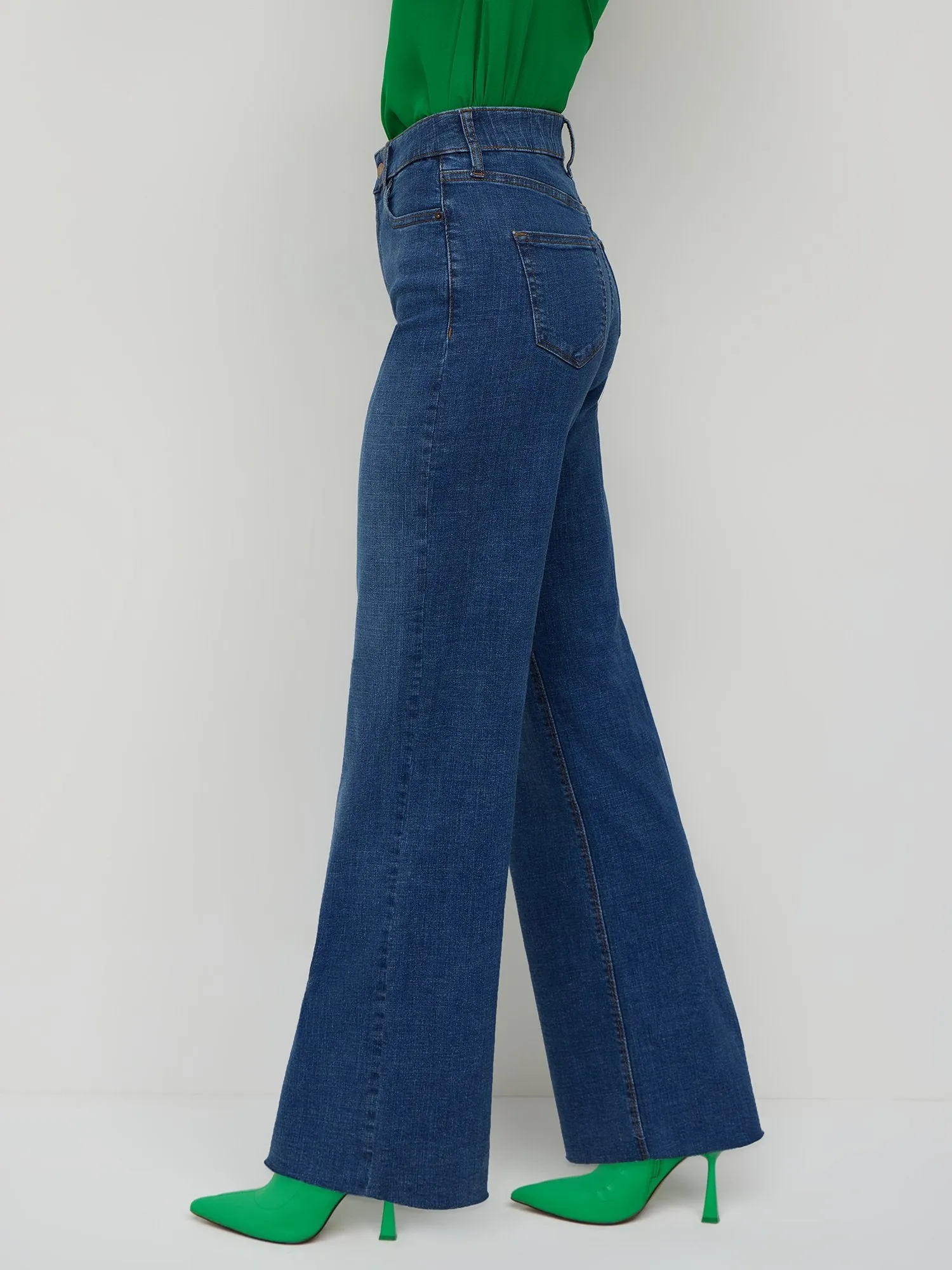 Essential High-Waisted Wide-Leg Jeans - Dark Wash