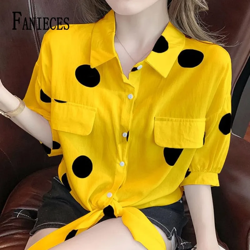 FANIECES blusas mujer Spring Autumn Women Thin Shirts camisas chemises Loose Oversized Blouses Female Tops Korean Blusas Pockets