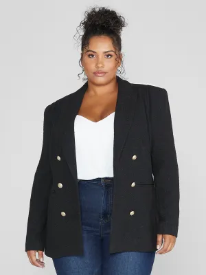 Fashion To Figure - Kayla Textured Boyfriend Blazer