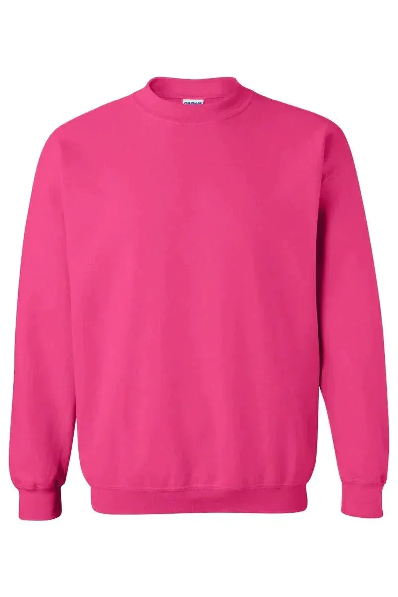 Faux Sequin Pink Stacked XOXO Transfer Heavy-weight Crew Sweatshirt