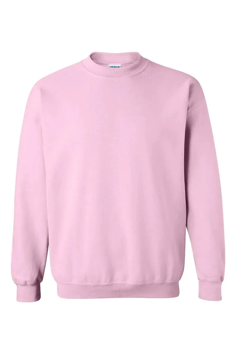 Faux Sequin Pink Stacked XOXO Transfer Heavy-weight Crew Sweatshirt