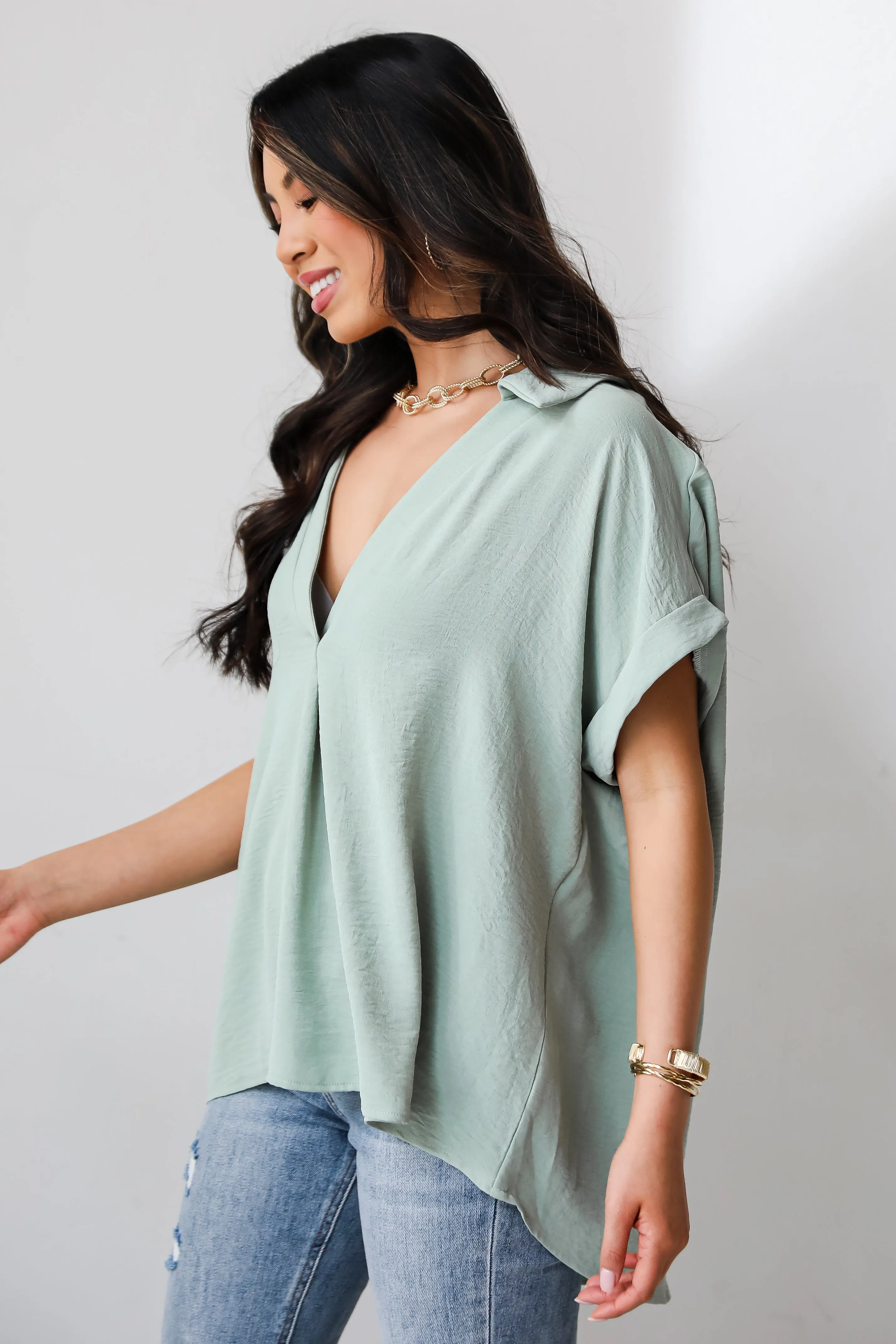 FINAL SALE - Flattering Feeling Blouse - DU DEAL