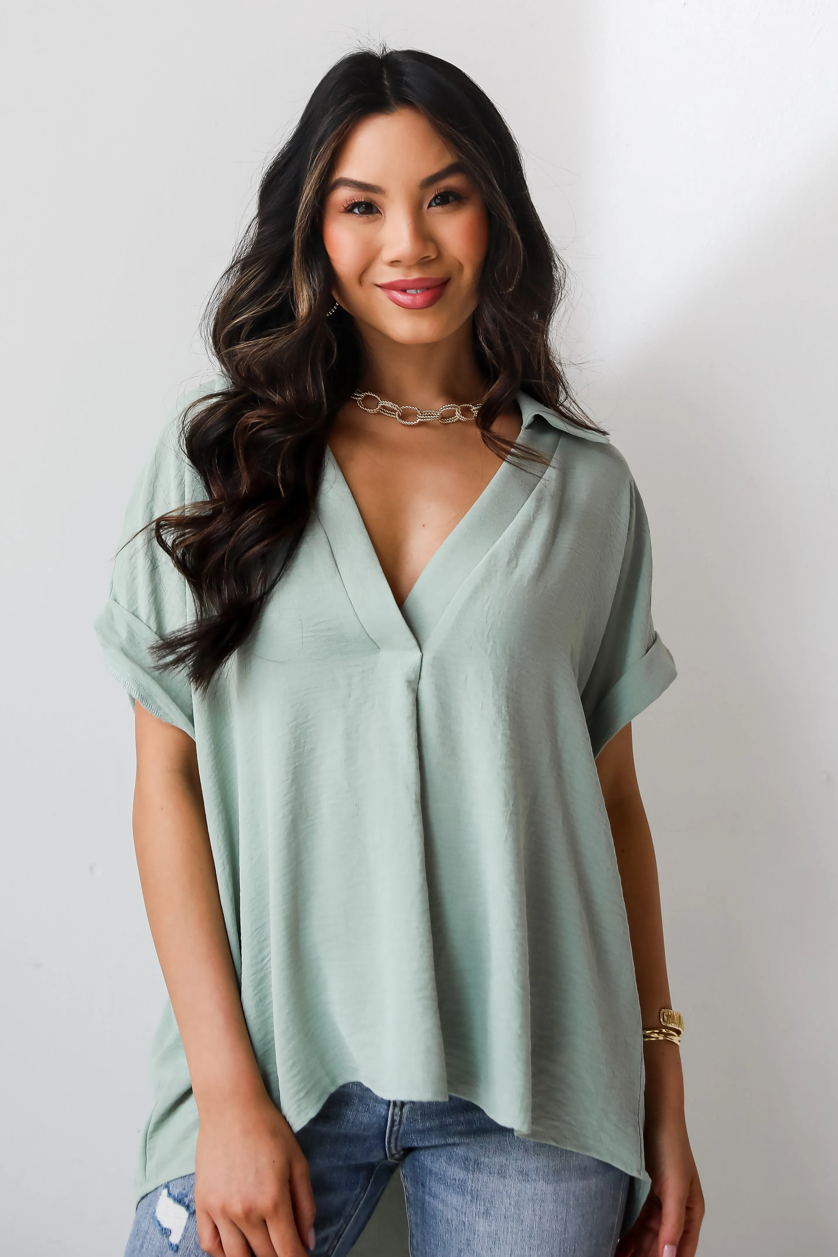 FINAL SALE - Flattering Feeling Blouse - DU DEAL