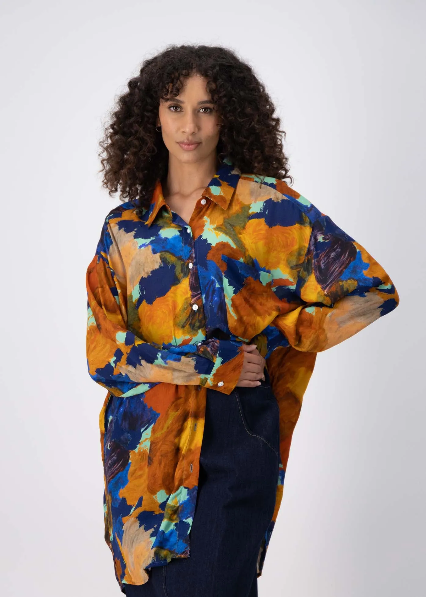 Fiorella LAX Shirt Earth in Cotton Voile