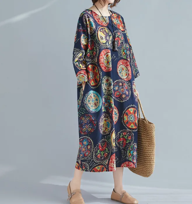 Floral Long Sleeve Women Dresses Casual Women Dresses SSM97215