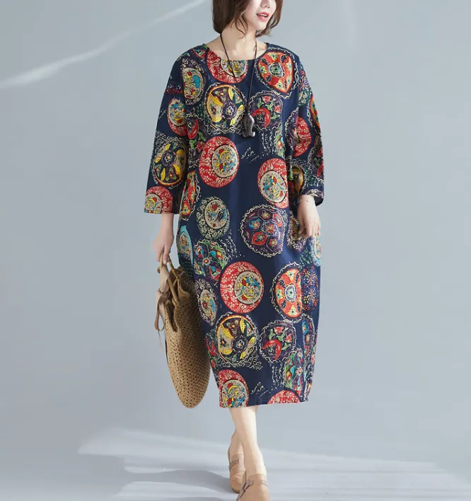 Floral Long Sleeve Women Dresses Casual Women Dresses SSM97215