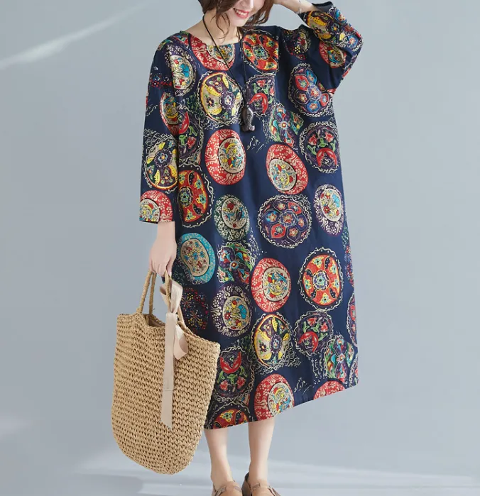 Floral Long Sleeve Women Dresses Casual Women Dresses SSM97215