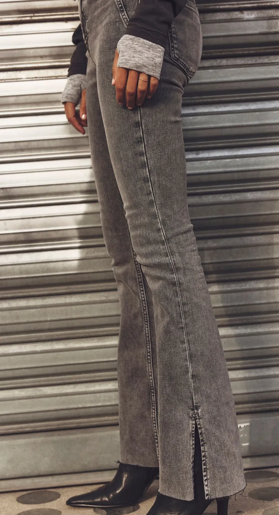 Free People Level Up Slit Bootcut Jeans