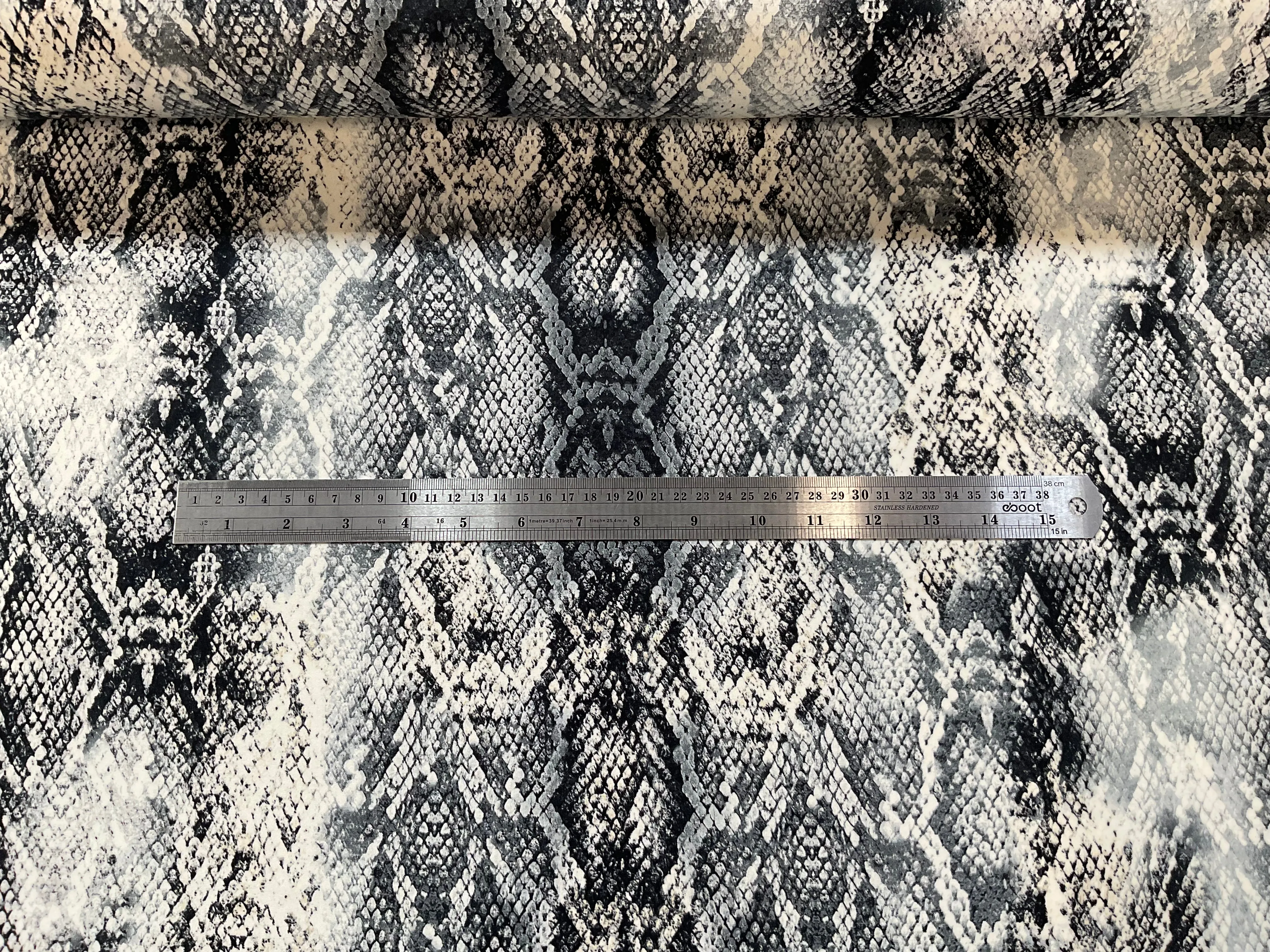 Grey Snake Skin Polyester Lycra