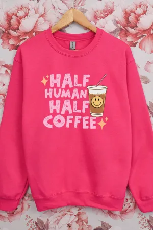 Half Human Half Coffee Heavy-weight Crew Sweatshirt