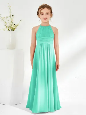 Halter Chiffon Junior Bridesmaid Dresses Spa