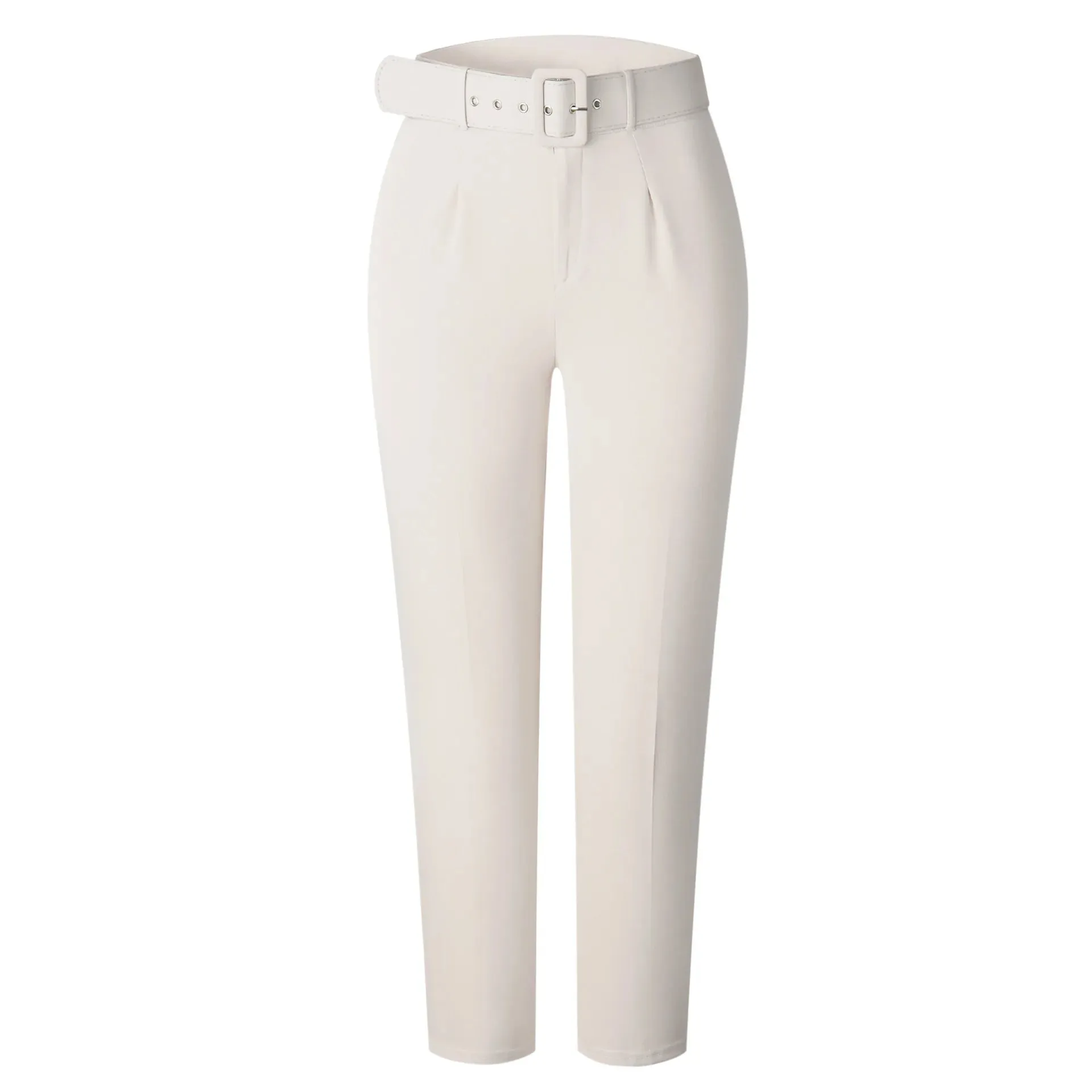 High Waisted Workwear Belted Pants