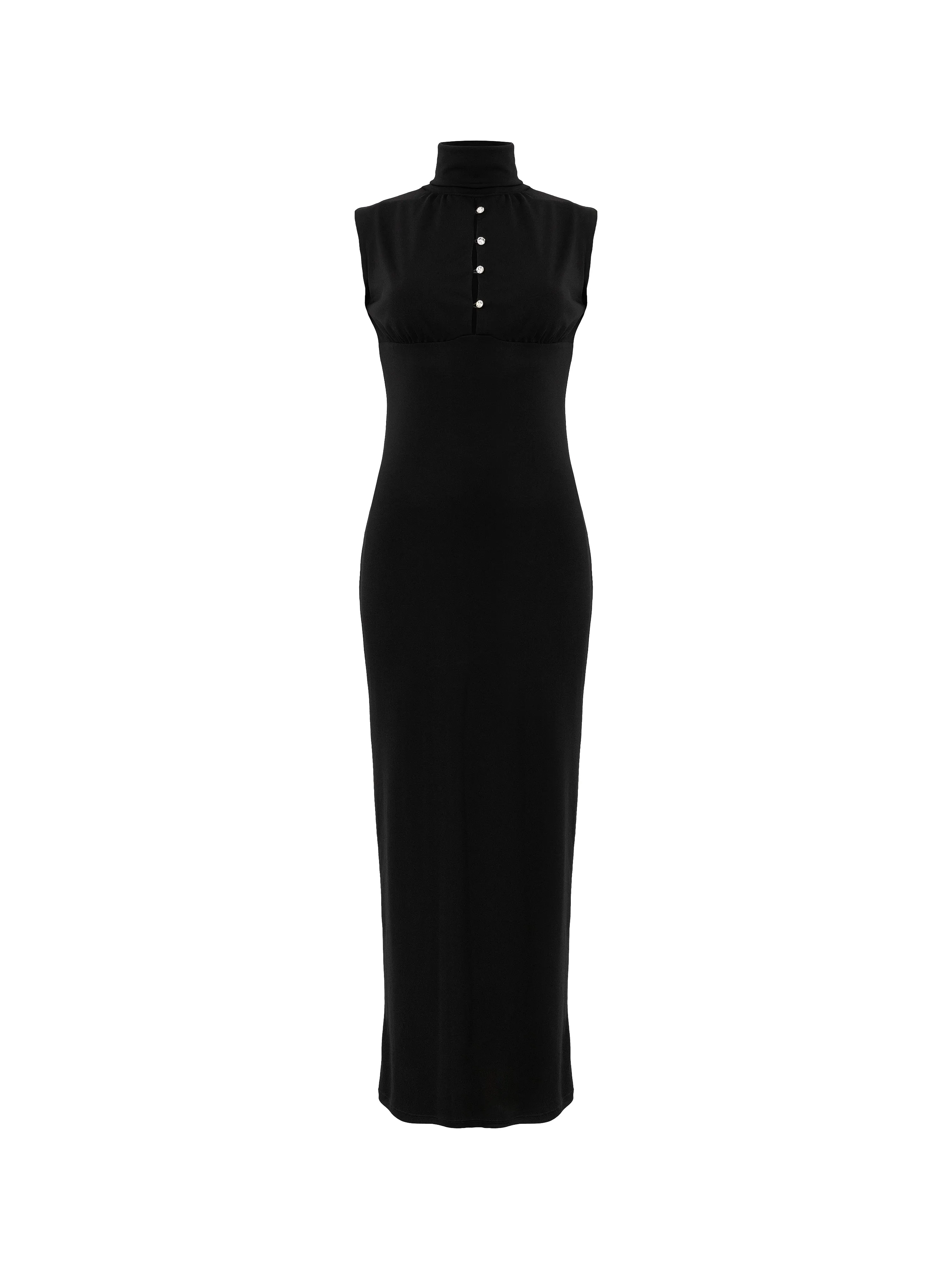 IANNA turtle neck jersey maxi dress