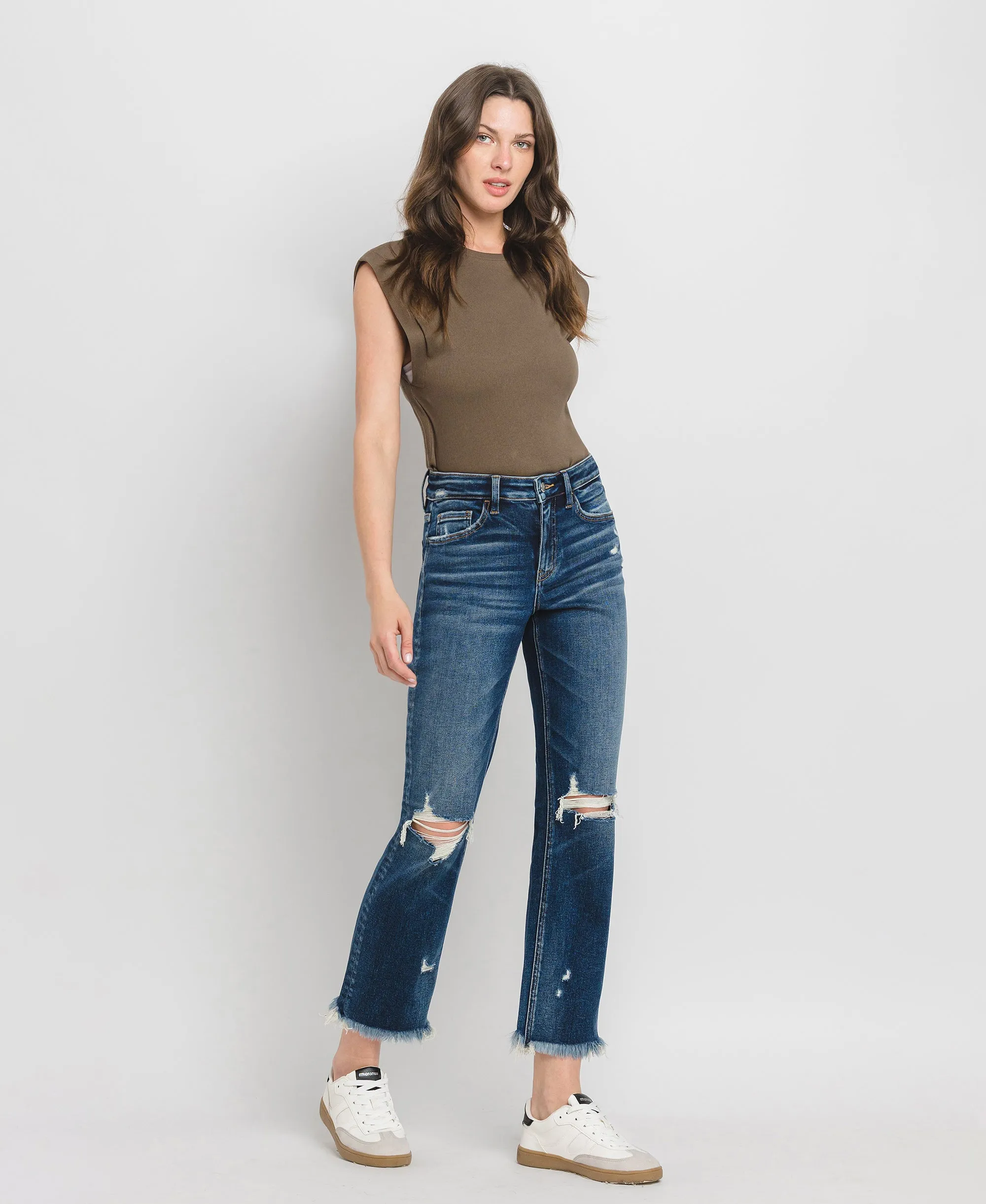 Integrated - High Rise Ankle Straight Jeans