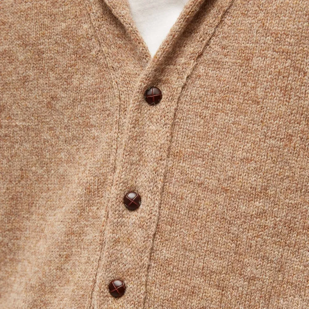 Jamieson's of Shetland Elbow Patch Shawl Collar Cardigan