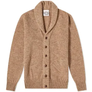 Jamieson's of Shetland Elbow Patch Shawl Collar Cardigan