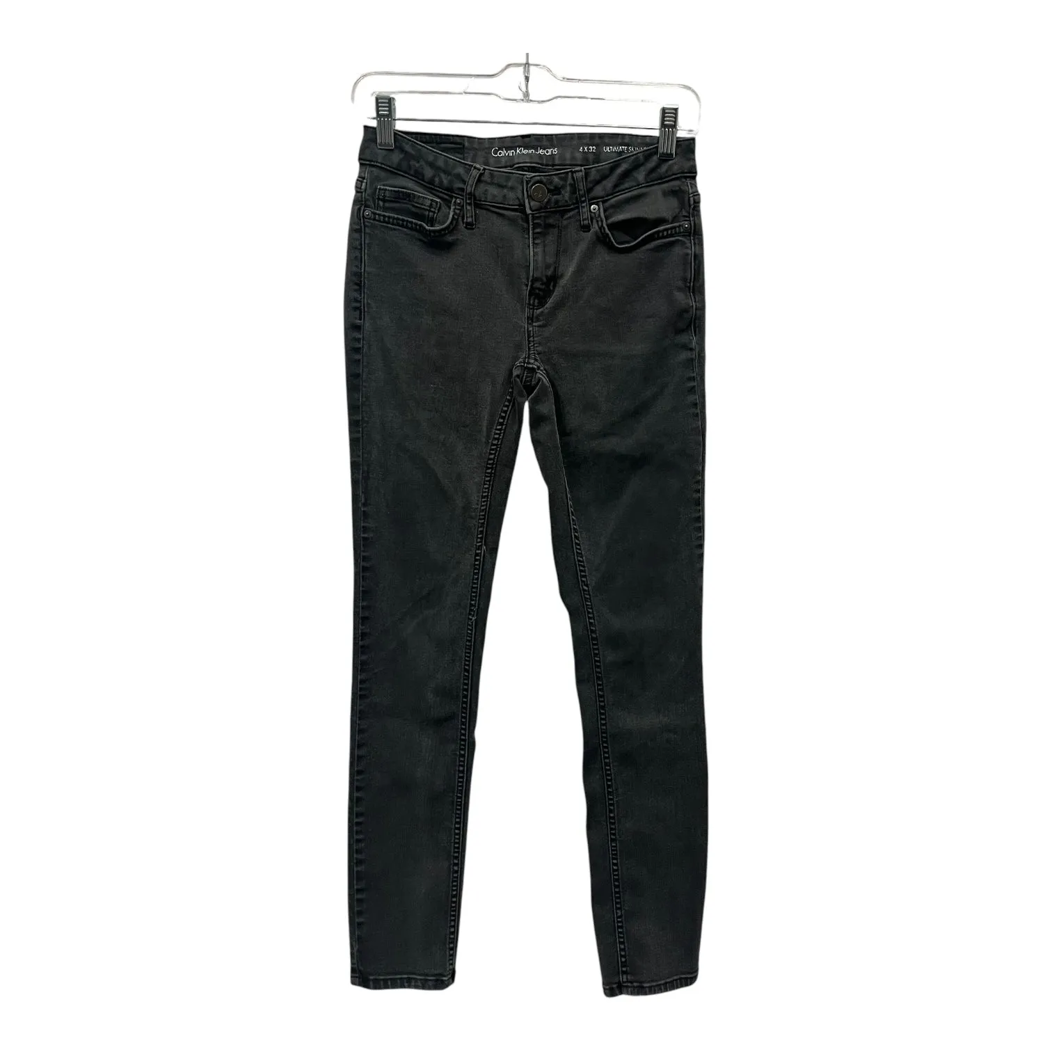 Jeans Skinny By Calvin Klein In Black, Size:4