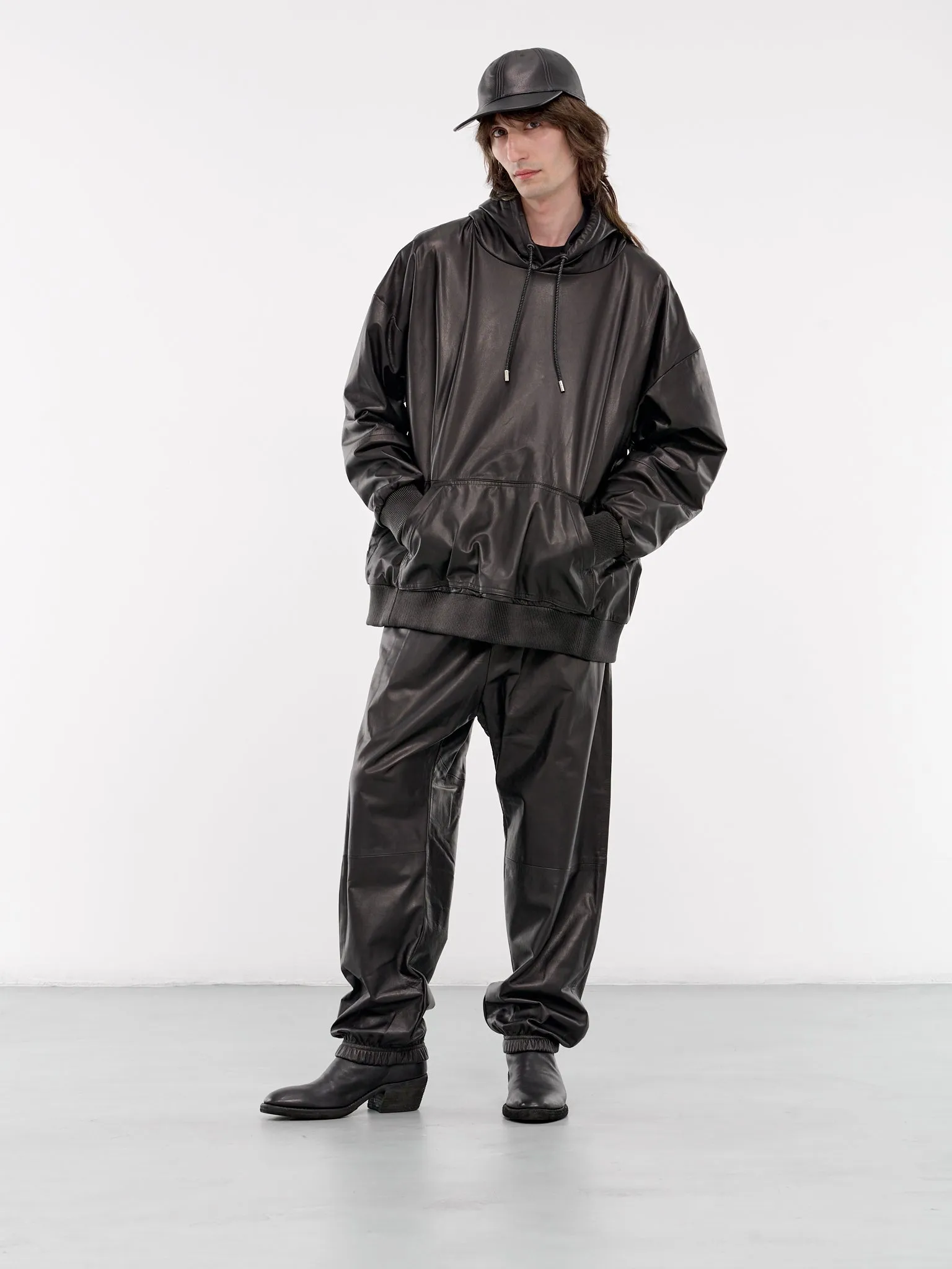 Leather Sweatpants (ARP2403-BLACK)