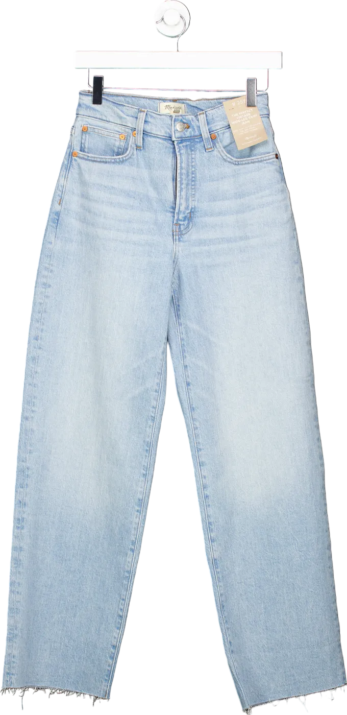 Madewell Light Blue Perfect Vintage Wide-Leg Crop Jean UK 25W