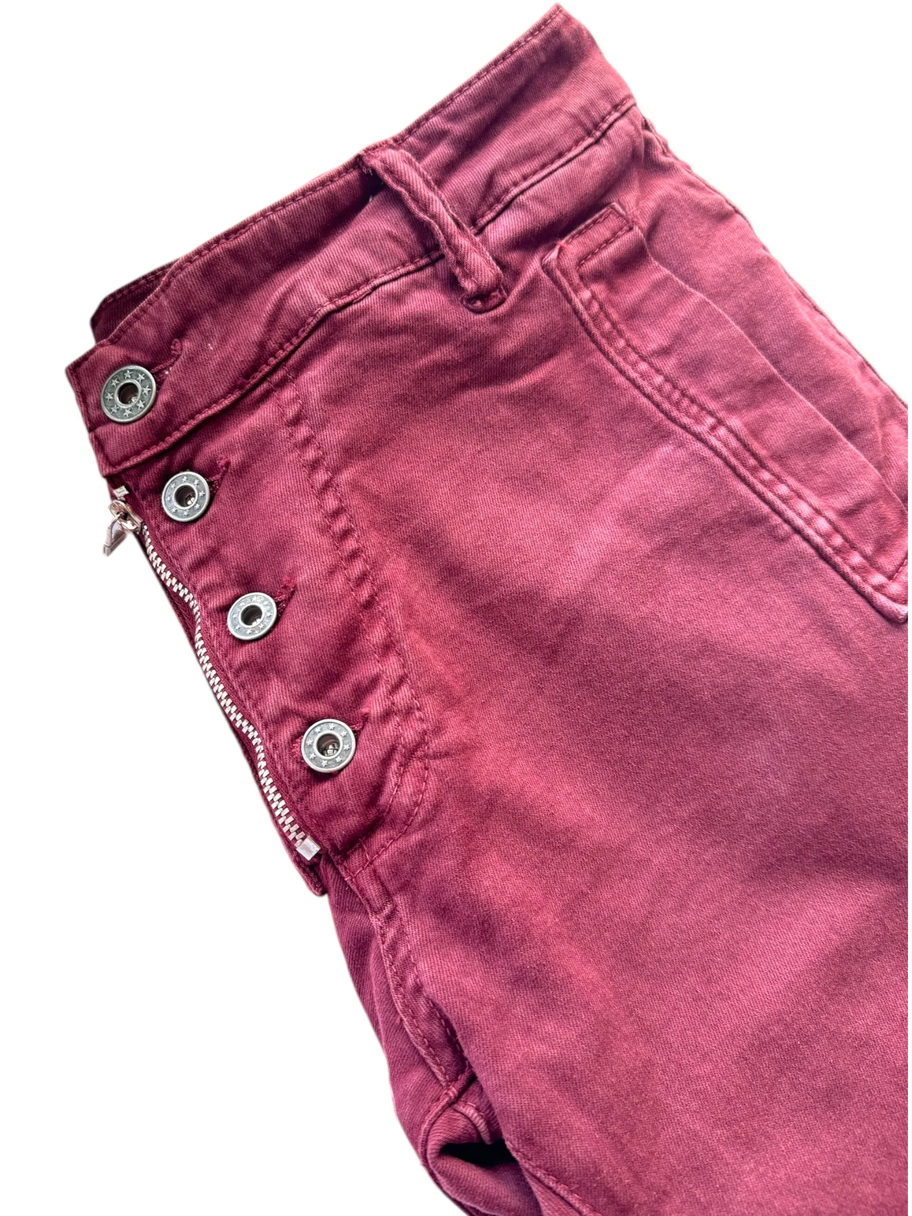 Melly & Co Plum 4 Button Hole Detail Jeans