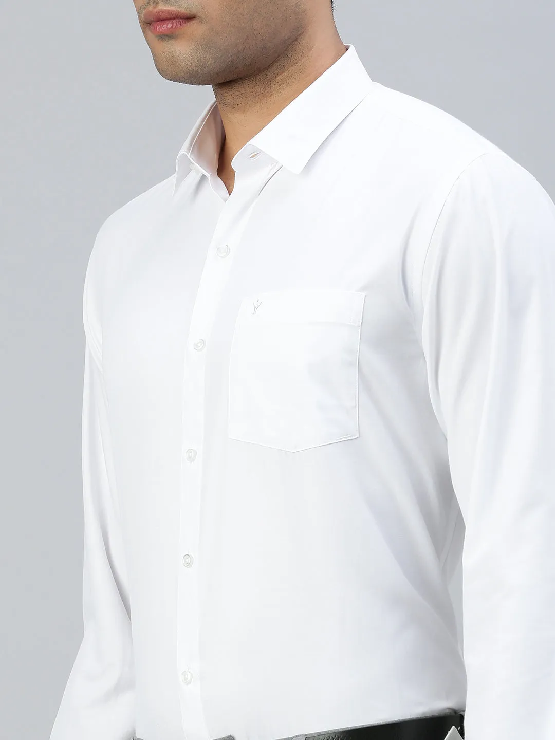 Men Cotton Rich Formal White Shirt Plus Size