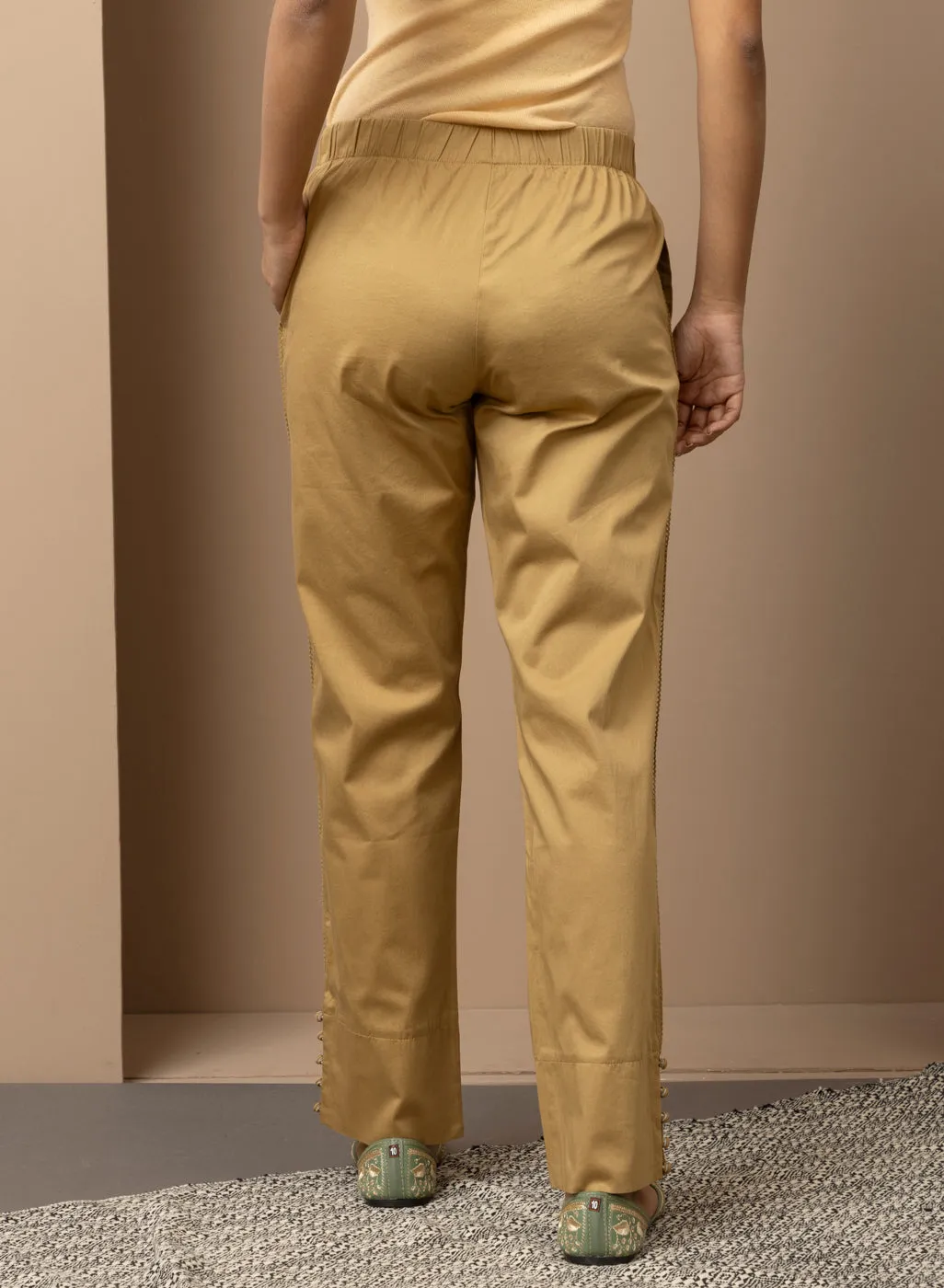 Mia Golden Relaxed Fit Pants for Women