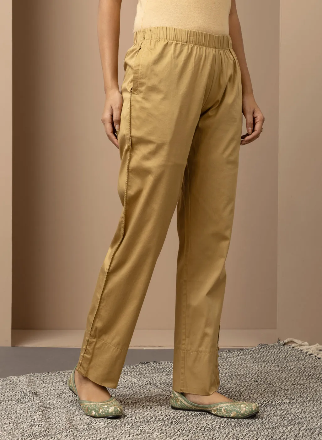 Mia Golden Relaxed Fit Pants for Women