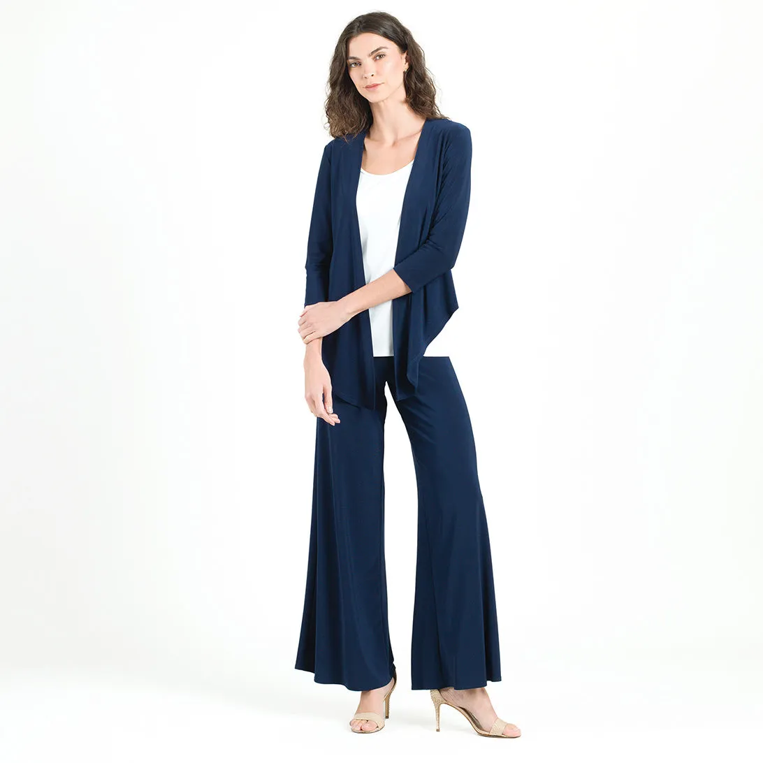 Modern Tie Front Cardigan - Navy