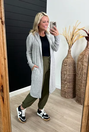 Mono B Two Tone Gray Super Soft Lightweight Cardigan