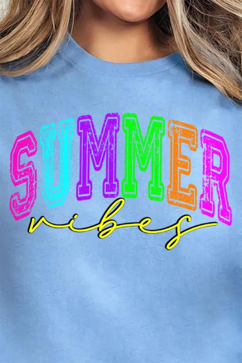 Neon Summer Vibes Short Sleeve Relaxed Fit T-Shirt