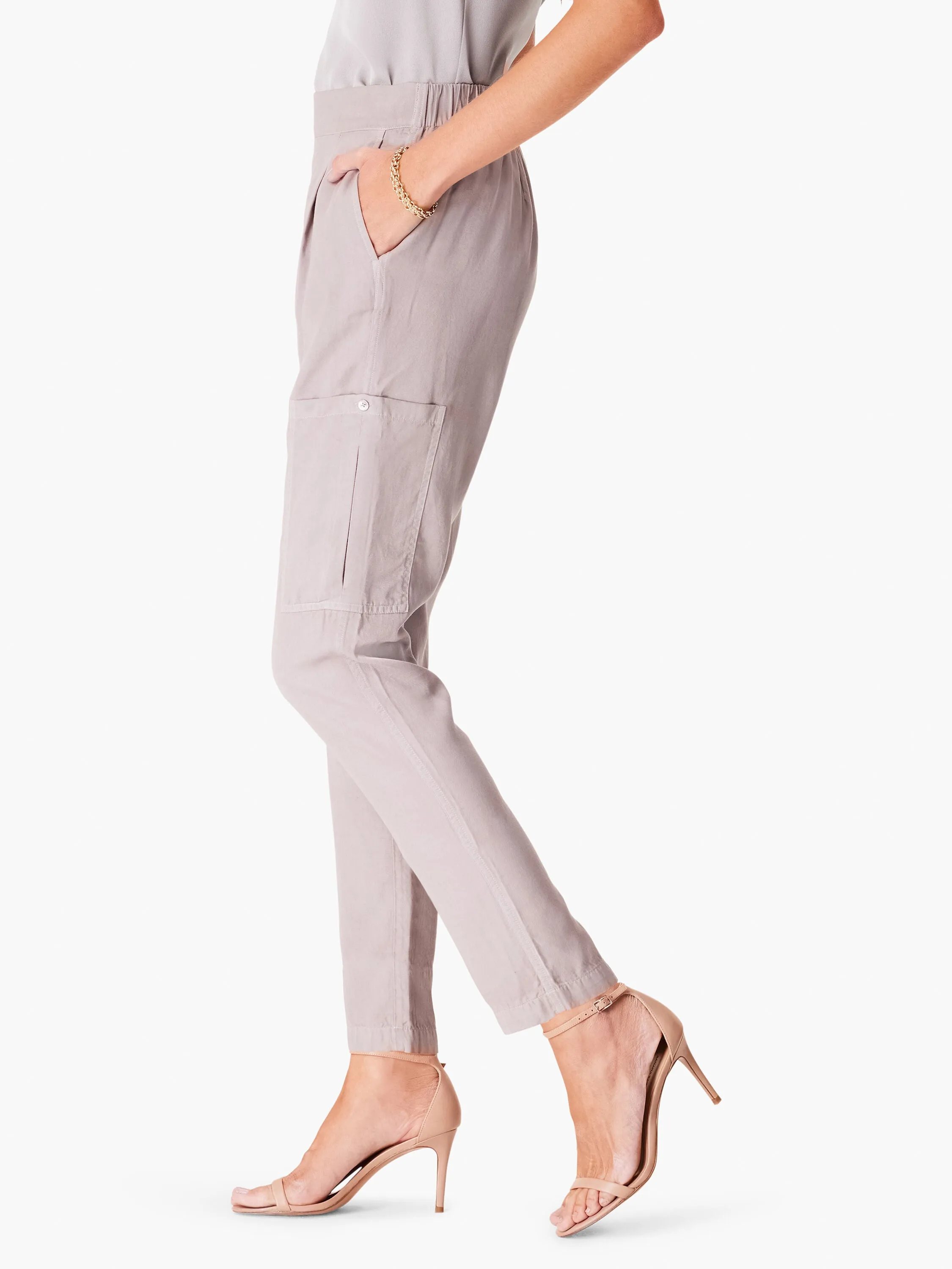 NIC ZOE 28" Refined Cargo Pull On Relaxed Ankle Pants S241828